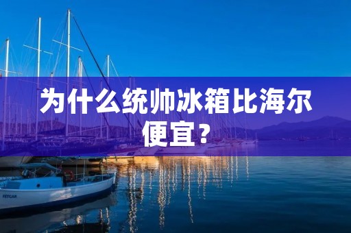 为什么统帅冰箱比海尔便宜？