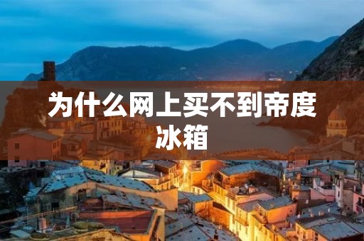 为什么网上买不到帝度冰箱