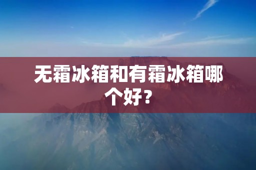 无霜冰箱和有霜冰箱哪个好? 无霜冰箱和有霜冰箱哪个好?