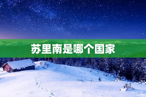 苏里南是哪个国家
