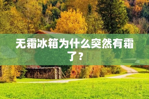 无霜冰箱为什么突然有霜了? 无霜冰箱为什么突然有霜了?