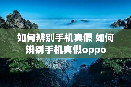 如何辨别手机真假 如何辨别手机真假oppo 如何辨别手机真假 如何辨别手机真假oppo