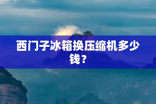 西门子冰箱换压缩机多少钱? 西门子冰箱换压缩机多少钱?