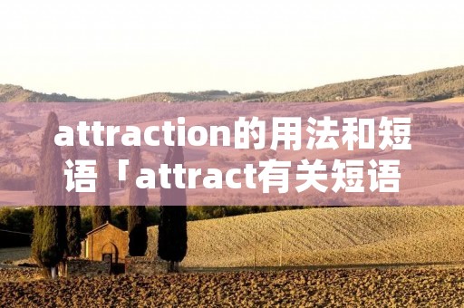 attraction的用法和短语「attract有关短语」