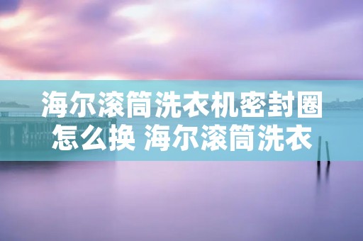 海尔滚筒洗衣机密封圈怎么换 海尔滚筒洗衣机密封圈怎么清理脏东西