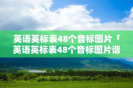 英语英标表48个音标图片「英语英标表48个音标图片谐音」