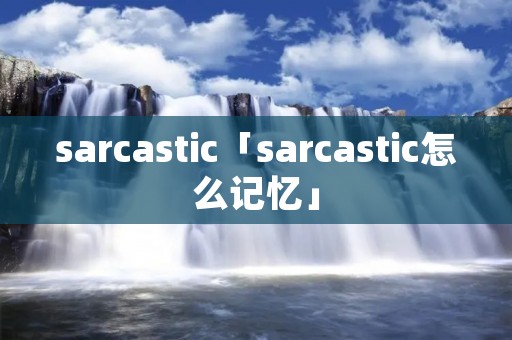 sarcastic「sarcastic怎么记忆」 sarcastic「sarcastic怎么记忆」