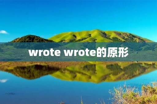wrote wrote的原形