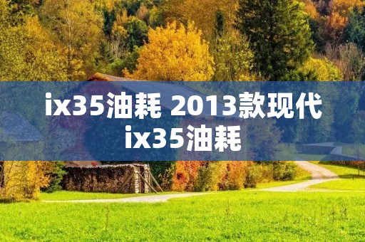 ix35油耗 2013款现代ix35油耗 ix35油耗 2013款现代ix35油耗