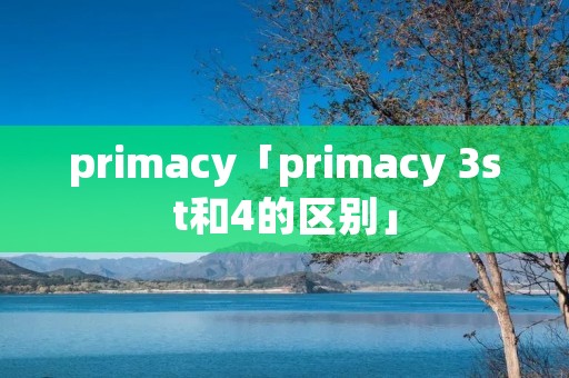 primacy「primacy 3st和4的区别」