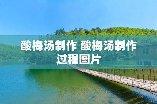 酸梅汤制作 酸梅汤制作过程图片