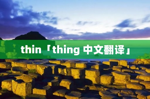 thin「thing 中文翻译」