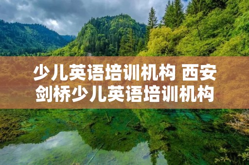 少儿英语培训机构 西安剑桥少儿英语培训机构