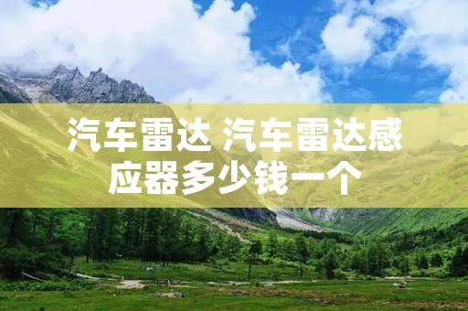 汽车雷达 汽车雷达感应器多少钱一个 汽车雷达 汽车雷达感应器多少钱一个