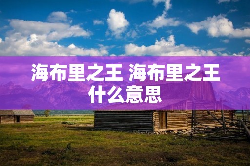 海布里之王 海布里之王什么意思 海布里之王 海布里之王什么意思