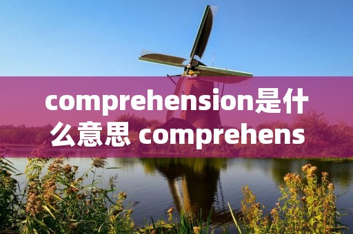 comprehension是什么意思 comprehension是什么意思英语 comprehension是什么意思 comprehension是什么意思英语