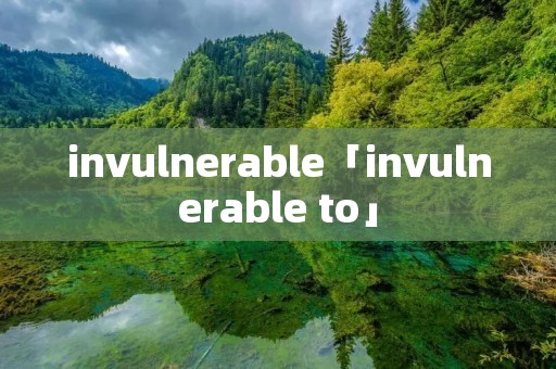 invulnerable「invulnerable to」