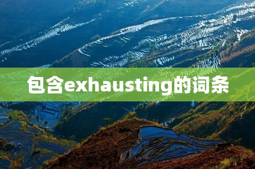 包含exhausting的词条