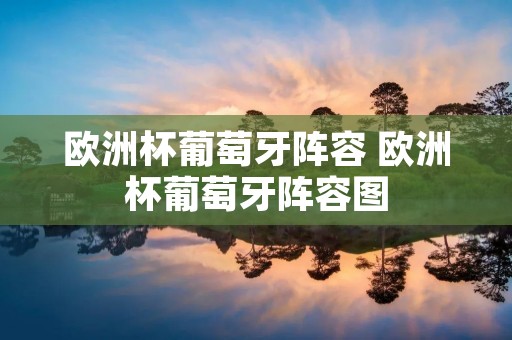 欧洲杯葡萄牙阵容 欧洲杯葡萄牙阵容图