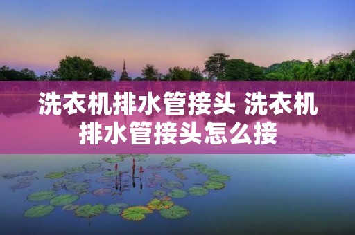 洗衣机排水管接头 洗衣机排水管接头怎么接