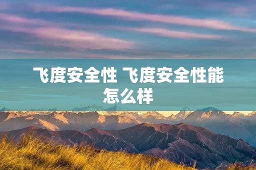 飞度安全性 飞度安全性能怎么样