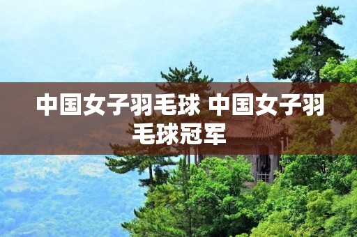 中国女子羽毛球 中国女子羽毛球冠军
