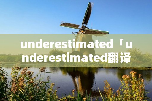 underestimated「underestimated翻译」