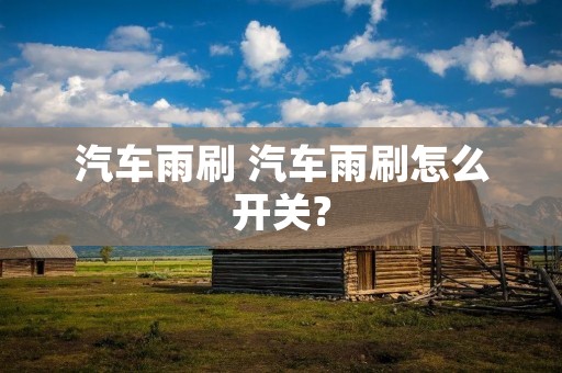 汽车雨刷 汽车雨刷怎么开关?