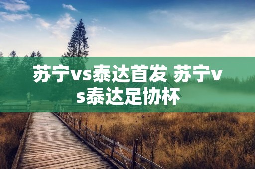 苏宁vs泰达首发 苏宁vs泰达足协杯