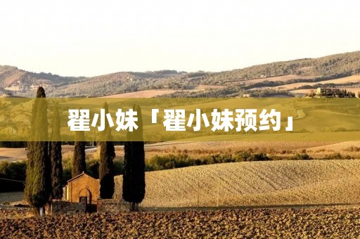 翟小妹「翟小妹预约」