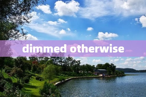 dimmed otherwise