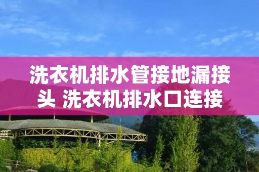 洗衣机排水管接地漏接头 洗衣机排水口连接地漏 洗衣机排水管接地漏接头 洗衣机排水口连接地漏