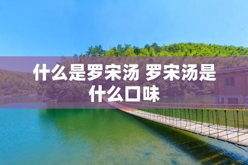 什么是罗宋汤 罗宋汤是什么口味