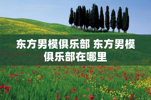 东方男模俱乐部 东方男模俱乐部在哪里
