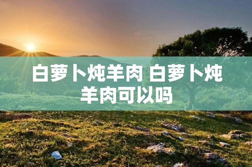 白萝卜炖羊肉 白萝卜炖羊肉可以吗 白萝卜炖羊肉 白萝卜炖羊肉可以吗