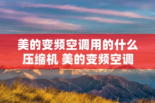 美的变频空调用的什么压缩机 美的变频空调压缩机位置保护电路图