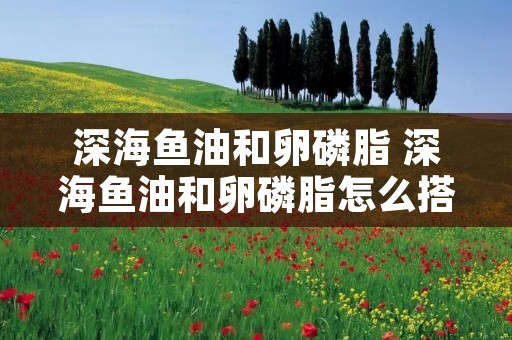 深海鱼油和卵磷脂 深海鱼油和卵磷脂怎么搭配吃