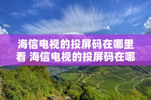 海信电视的投屏码在哪里看 海信电视的投屏码在哪里看啊