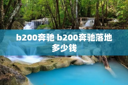 b200奔驰 b200奔驰落地多少钱