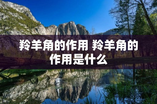 羚羊角的作用 羚羊角的作用是什么