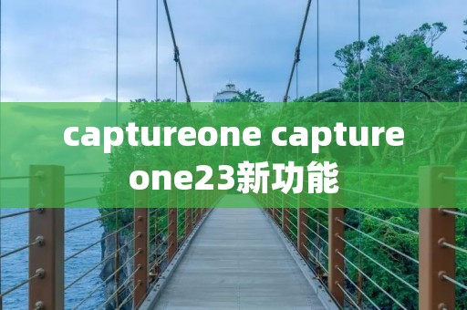 captureone captureone23新功能