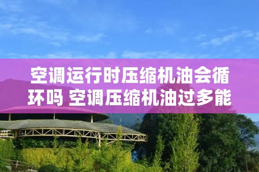 空调运行时压缩机油会循环吗 空调压缩机油过多能放出来吗 空调运行时压缩机油会循环吗 空调压缩机油过多能放出来吗