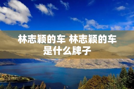 林志颖的车 林志颖的车是什么牌子 林志颖的车 林志颖的车是什么牌子