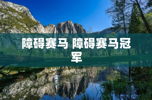 障碍赛马 障碍赛马冠军