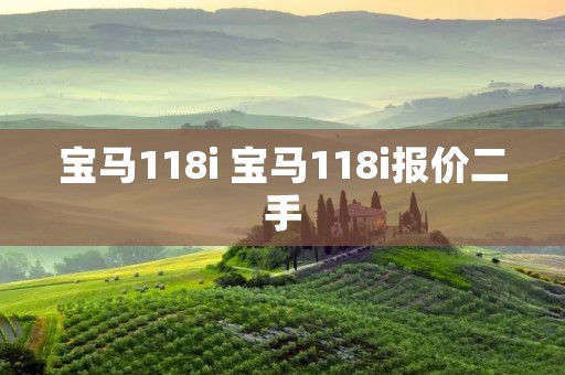 宝马118i 宝马118i报价二手