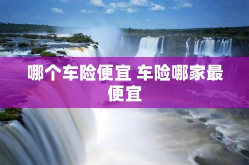哪个车险便宜 车险哪家最便宜