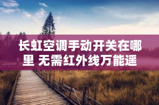 长虹空调手动开关在哪里 无需红外线万能遥控器软件