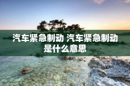 汽车紧急制动 汽车紧急制动是什么意思 汽车紧急制动 汽车紧急制动是什么意思