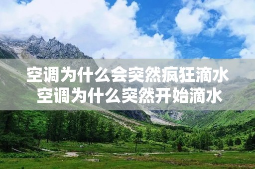 空调为什么会突然疯狂滴水 空调为什么突然开始滴水 空调为什么会突然疯狂滴水 空调为什么突然开始滴水