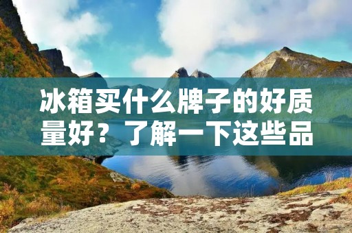 冰箱买什么牌子的好质量好？了解一下这些品牌吧！